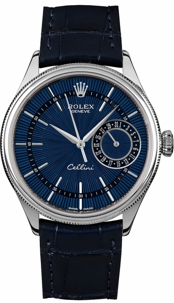 repliche Orologio Rolex Cellini Date quadrante blu 39MM orologio 50519