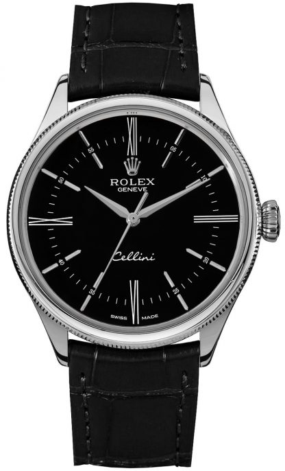 repliche Orologio Rolex Cellini Time quadrante nero 50509