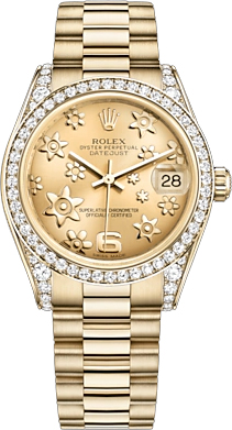 repliche Orologio Rolex Datejust 31 Champagne quadrante floreale 178158