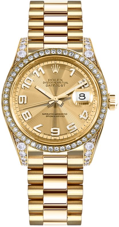 repliche Orologio Rolex Datejust 31 con quadrante champagne Diamond 178158