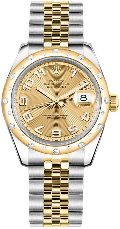 repliche Orologio Rolex Datejust 31 con quadrante champagne Diamond 178343