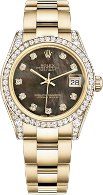 repliche Orologio Rolex Datejust 31 in madreperla con diamante nero 178158