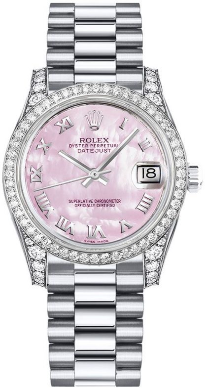 repliche Orologio Rolex Datejust 31 in madreperla rosa 178159