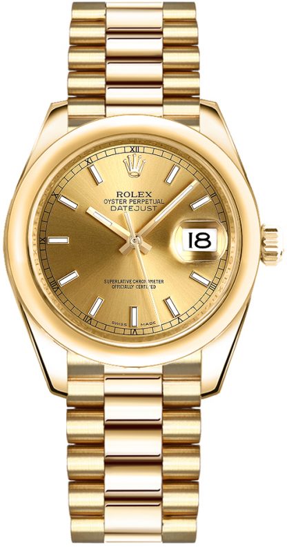 repliche Orologio Rolex Datejust 31 in oro giallo 18 carati 178248