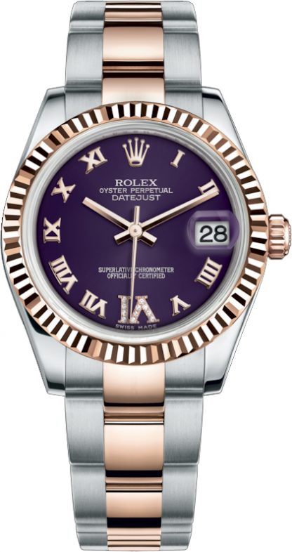 repliche Orologio Rolex Datejust 31 quadrante bicolore viola 178271