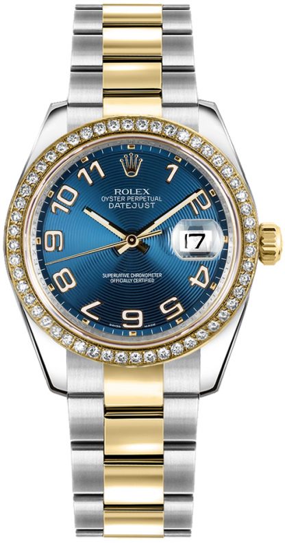 repliche Orologio Rolex Datejust 31 quadrante di diamanti quadrante blu 178383