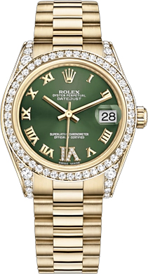 repliche Orologio Rolex Datejust 31 quadrante diamante verde 178158