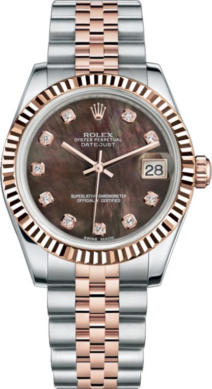 repliche Orologio Rolex Datejust 31 quadrante nero madreperla 178271