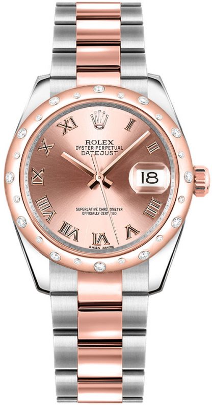 repliche Orologio Rolex Datejust 31 quadrante numeri romani rosa 178341