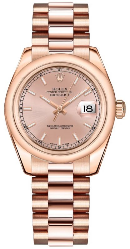 repliche Orologio Rolex Datejust 31 quadrante rosa oro rosa 178245