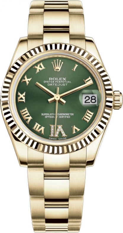 repliche Orologio Rolex Datejust 31 quadrante verde oro 178278