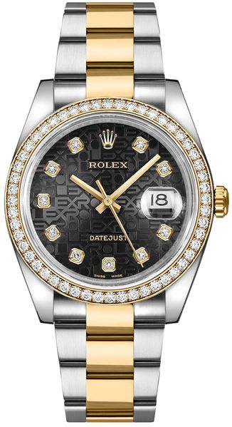 repliche Orologio Rolex Datejust 36 Black Jubilee Diamond Watch 116243