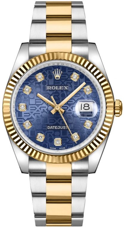 repliche Orologio Rolex Datejust 36 Diamond Blue Jubilee Dial Watch 116233
