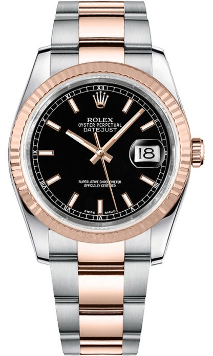 repliche Orologio Rolex Datejust 36 Everose in oro e acciaio inossidabile 116231