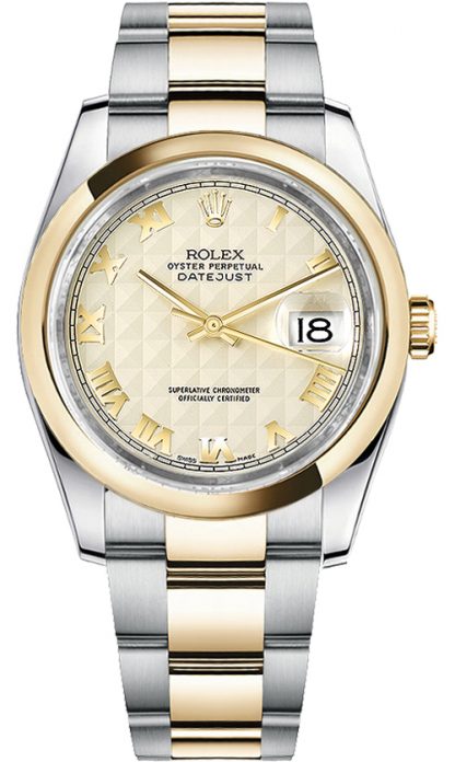 repliche Orologio Rolex Datejust 36 con lunetta in oro giallo 116203