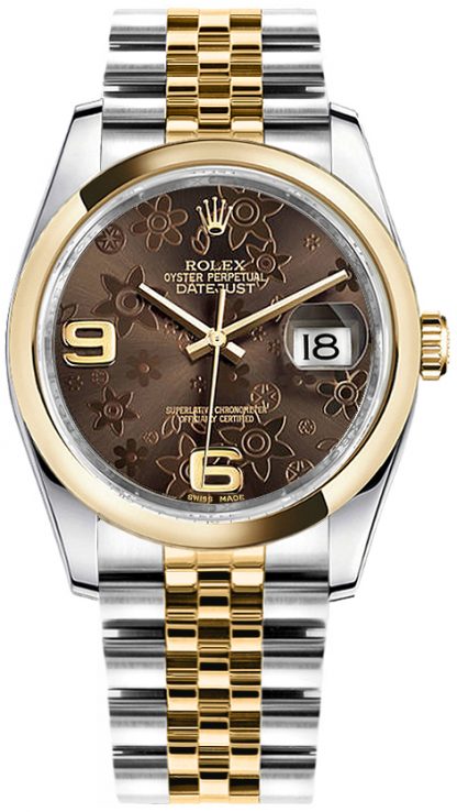 repliche Orologio Rolex Datejust 36 con quadrante floreale in bronzo 116233