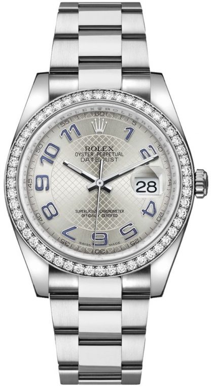 repliche Orologio Rolex Datejust 36 con quadrante in argento con quadrante in argento 116244