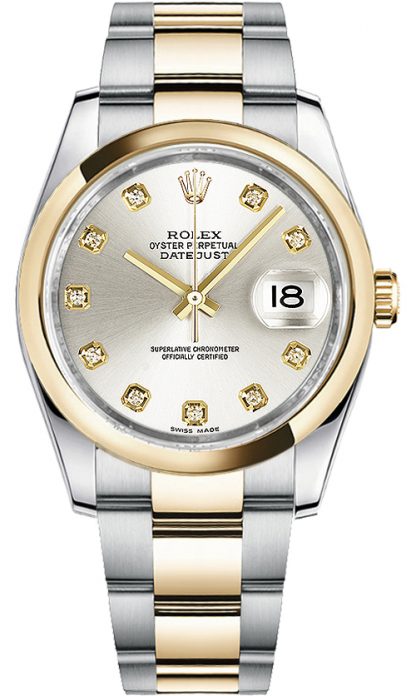 repliche Orologio Rolex Datejust 36 con quadrante in argento diamante 116203