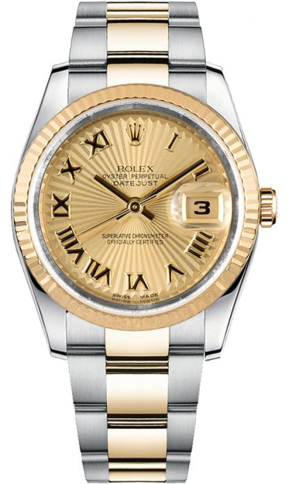 repliche Orologio Rolex Datejust 36 con quadrante in numeri romani 116233