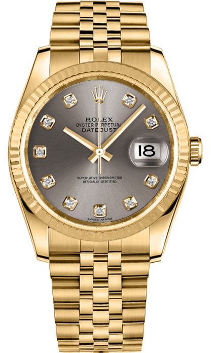 repliche Orologio Rolex Datejust 36 in oro massiccio 18 carati 116238