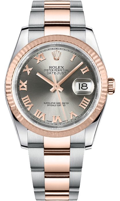 repliche Orologio Rolex Datejust 36 in oro rosa e acciaio 116231