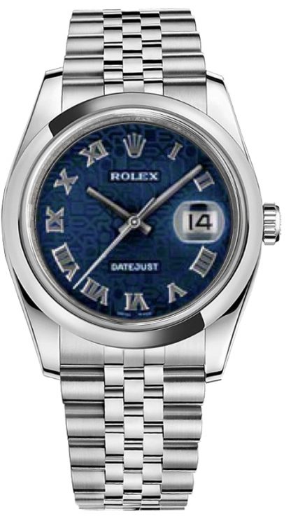 repliche Orologio Rolex Datejust 36 quadrante blu giubileo 116200