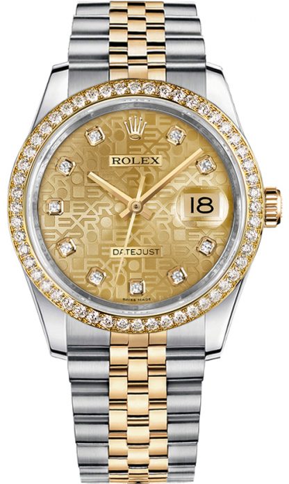 repliche Orologio Rolex Datejust 36 quadrante champagne Jubilee Diamond 116243