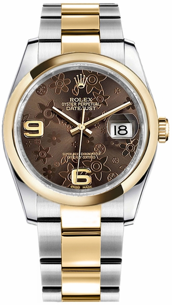 repliche Orologio Rolex Datejust 36 quadrante floreale bronzo 116203