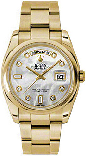 repliche Orologio Rolex Day-Date 36 Madreperla Diamante Orologio in oro 118208