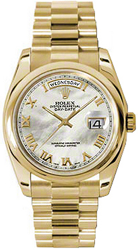 repliche Orologio Rolex Day-Date 36 Madreperla Oro 118208