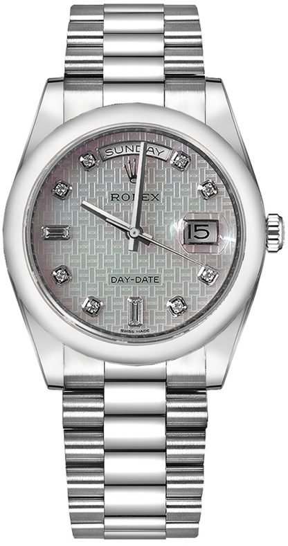 repliche Orologio Rolex Day-Date 36 Platinum Madreperla 118206