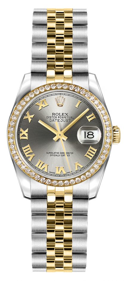 repliche Orologio Rolex Lady-Datejust 26 in oro e acciaio 179383