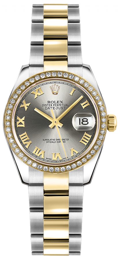 repliche Orologio Rolex Lady-Datejust 26 in oro giallo e acciaio 179383