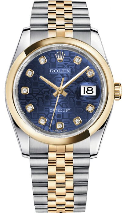 repliche Orologio automatico Rolex Datejust 36 Blue Diamond Jubilee 116203