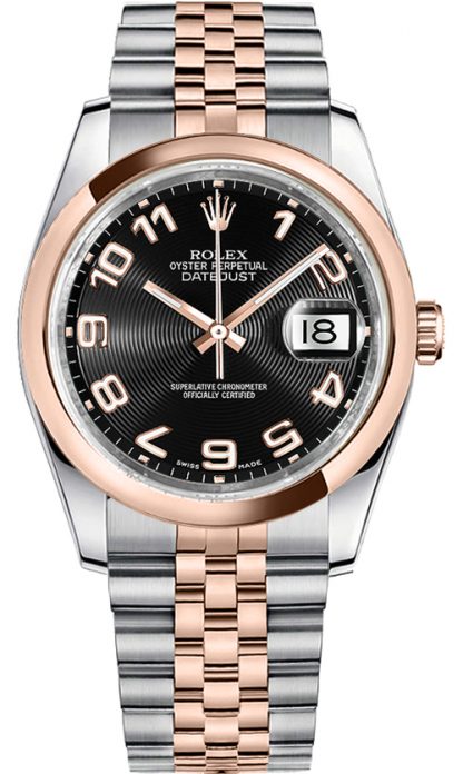 repliche Orologio automatico Rolex Datejust 36 quadrante nero 116201