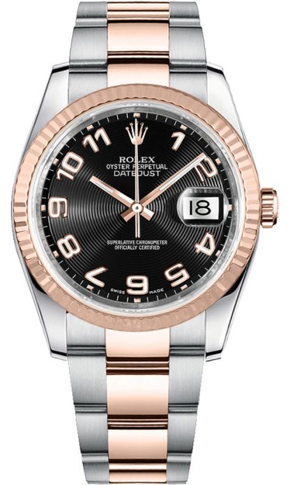 repliche Orologio automatico Rolex Datejust 36 quadrante nero 116231