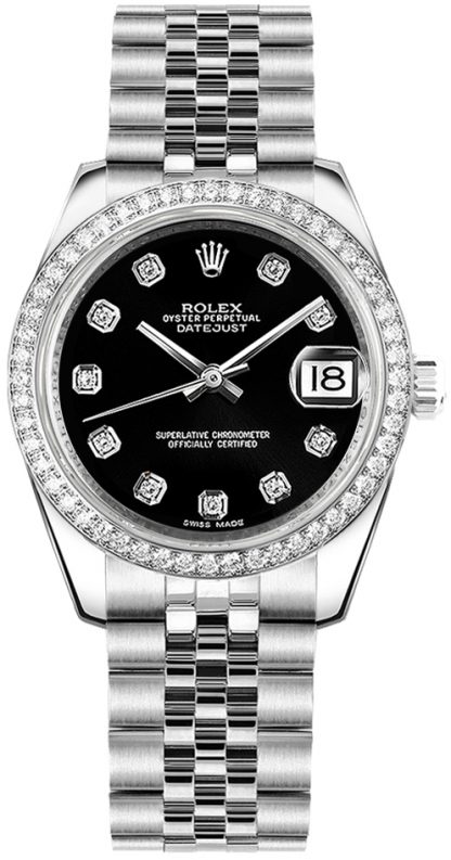 repliche Orologio da donna Rolex Datejust 31 Black Diamond 178384