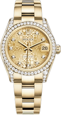 repliche Orologio da donna Rolex Datejust 31 Champagne Jubilee Diamond Dial 178158