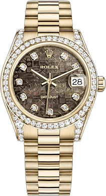 repliche Orologio da donna Rolex Datejust 31 Diamond Gold 178158