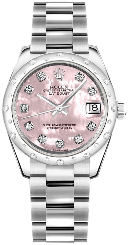 repliche Orologio da donna Rolex Datejust 31 diamante madreperla rosa 178344