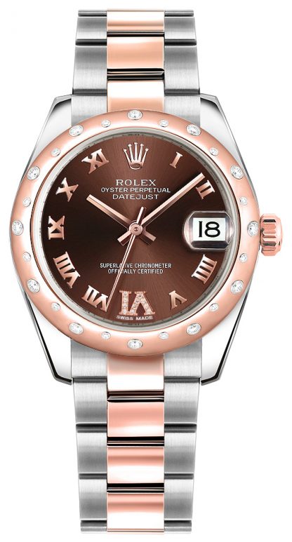 repliche Orologio da donna Rolex Datejust 31 in acciaio inossidabile e oro rosa 178341