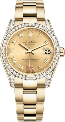 repliche Orologio da donna Rolex Datejust 31 in oro giallo 18 carati 178158