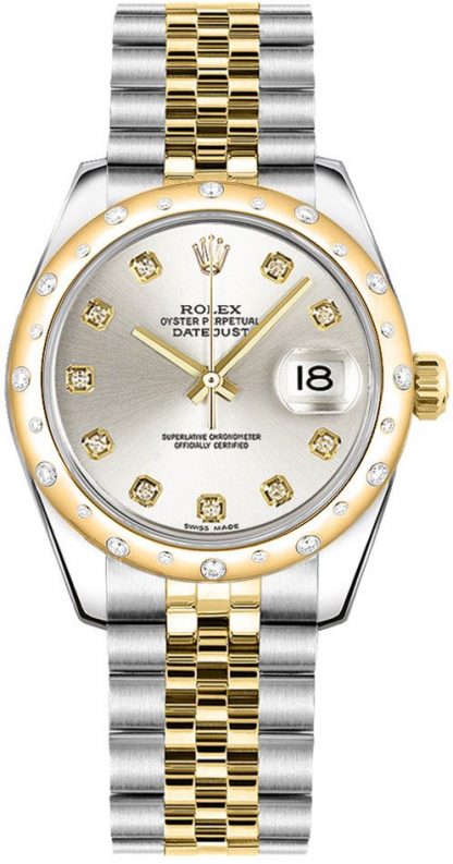 repliche Orologio da donna Rolex Datejust 31 in oro giallo e Oystersteel 178343