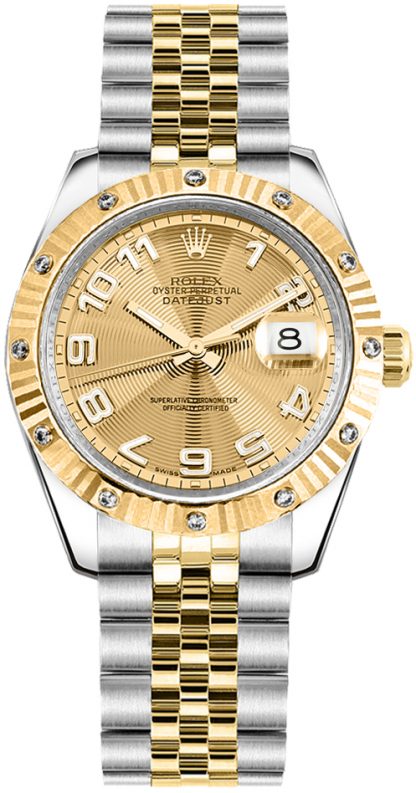 repliche Orologio da donna Rolex Datejust 31 in oro giallo e acciaio inossidabile 178313