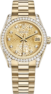 repliche Orologio da donna Rolex Datejust 31 in oro massiccio 178158