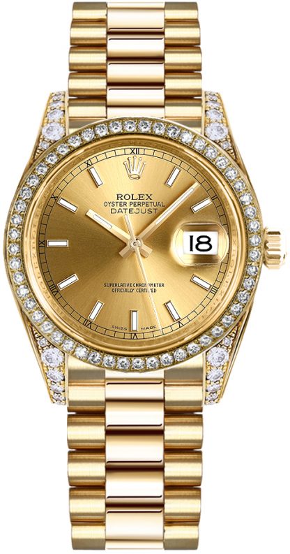 repliche Orologio da donna Rolex Datejust 31 in oro massiccio 18k 178158