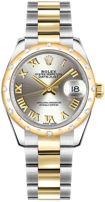 repliche Orologio da donna Rolex Datejust 31 in oro massiccio e acciaio 178343