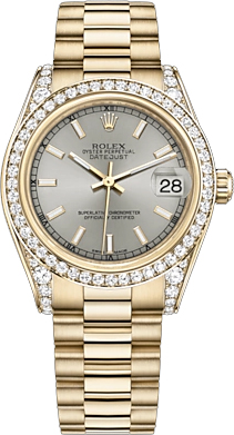 repliche Orologio da donna Rolex Datejust 31 quadrante argento 178158