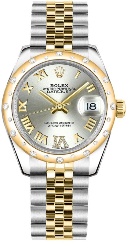 repliche Orologio da donna Rolex Datejust 31 quadrante in argento con diamante 178343