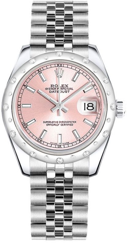 repliche Orologio da donna Rolex Datejust 31 quadrante rosa braccialetto Jubilee 178344